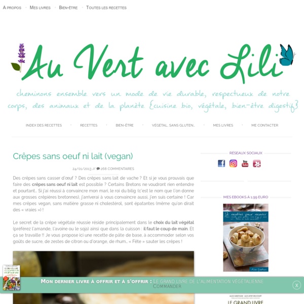 Lili's (vegan) Kitchen – Recettes végétaliennes - Crêpes sans oeuf ni lait (vegan)
