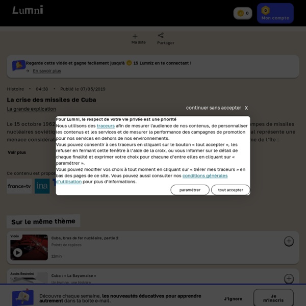 La crise des missiles de Cuba - Vidéo Histoire