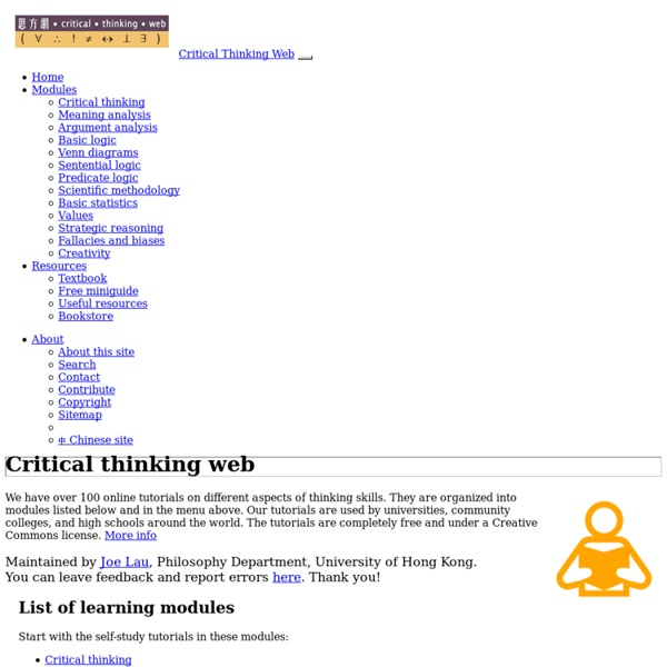 Critical thinking web