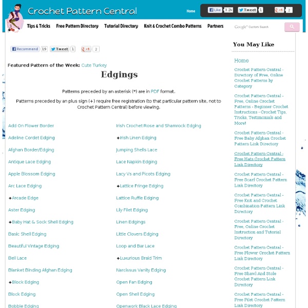 Free Edgings Crochet Pattern Link Directory Pearltrees