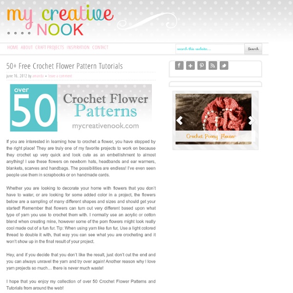 50+ Free Crochet Flower Pattern Tutorials - My Creative Nook
