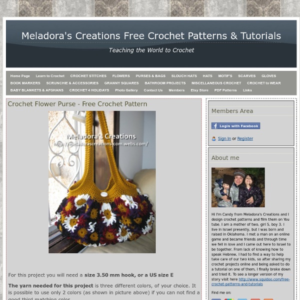 Crocheted Flower Purse - Meladora's Creations Free Crochet Patterns & Tutorials