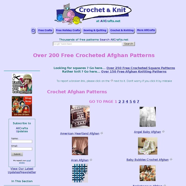 Over 200 Free Crocheted Afghan Patterns