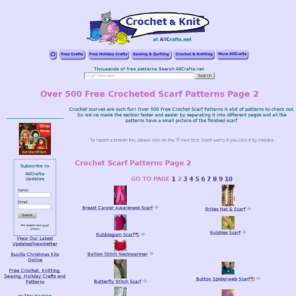 Over 500 Free Crocheted Scarf Patterns Page 2 at AllCrafts!