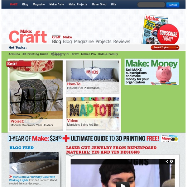 Craft DIY Projects, Patterns, How-tos, Fashion, Recipes @ Craftzine.com - Felting, Sewing, Knitting, Crocheting, Home & More