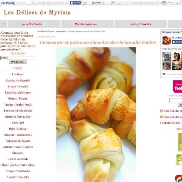 Croissants et pains au chocolat de Christophe Felder - Délices de Myriam