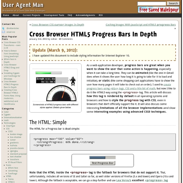 Cross Browser HTML5 Progress Bars In Depth