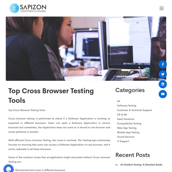 Top Cross Browser Testing Tools