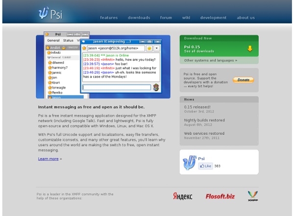 Psi, the Cross-Platform Jabber/XMPP Client for Power Users - Home
