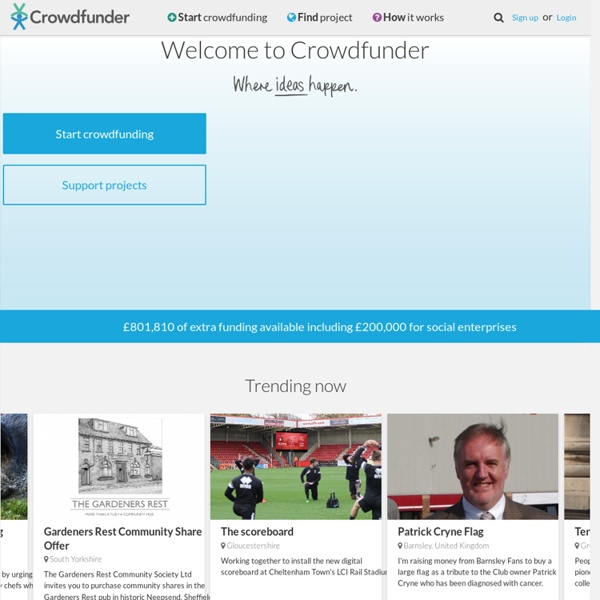 Crowdfunding, UK fundraising platform for creative & social projects