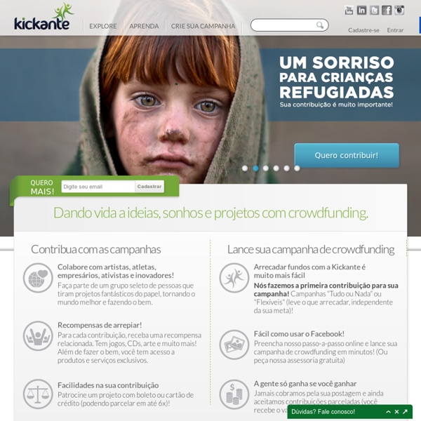 A mais completa plataforma de crowdfunding do Brasil.