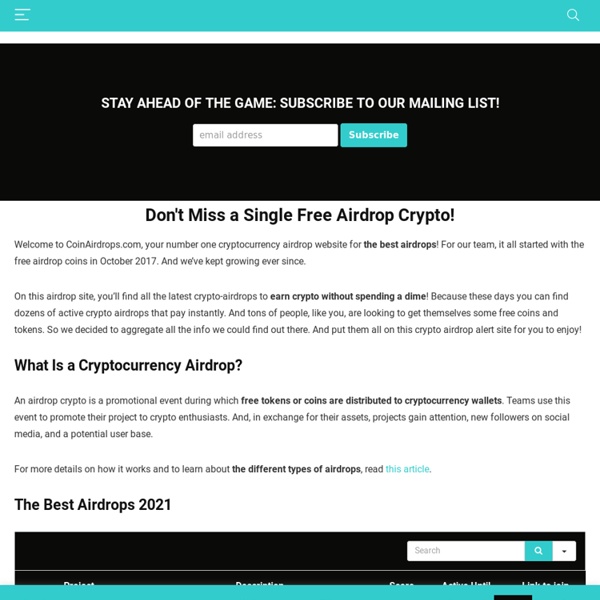 Crypto airdrop: What is airdrop? Get FREE cryptocoins now!
