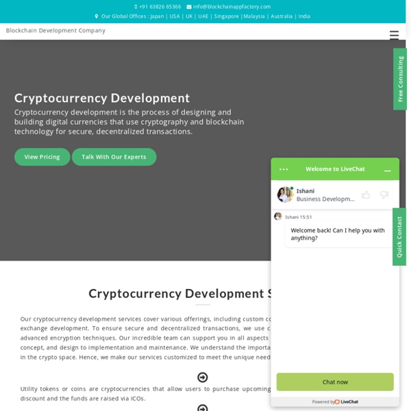 Cryptocurrency Development Services Company