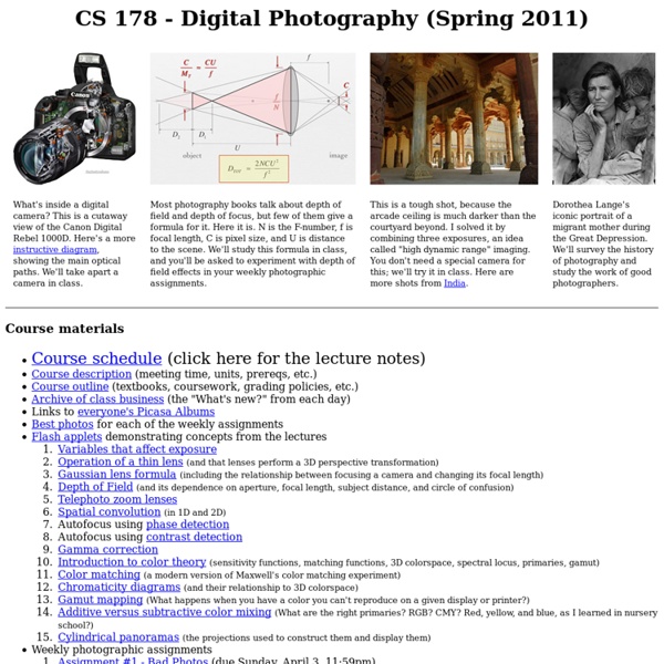 CS 178 - Digital Photography