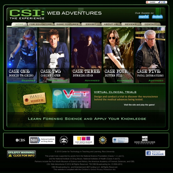 CSI: THE EXPERIENCE — Web Adventures