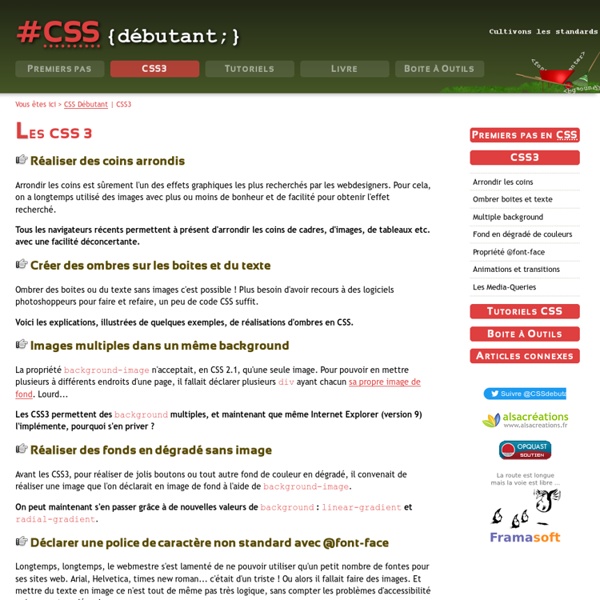 CSS Débutant : les CSS3