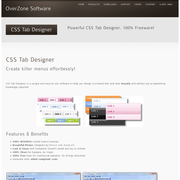 CSS Tab Designer « OverZone Software