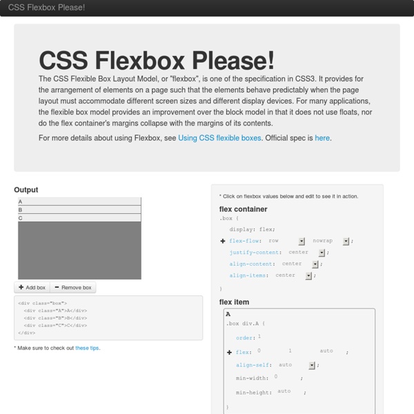 CSS Flexbox Please!