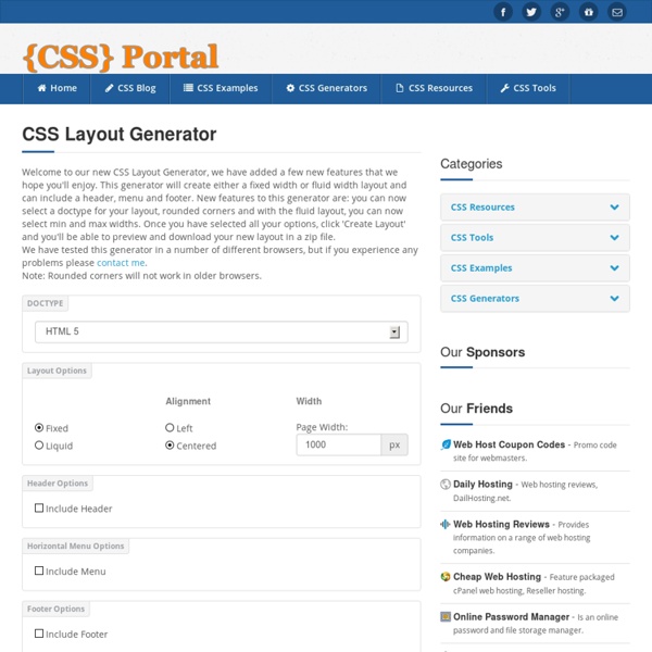 CSS Layout Generator