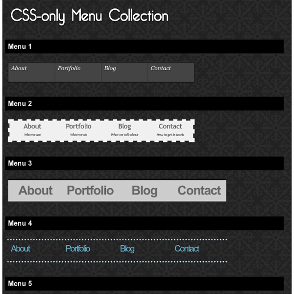 CSS-only Menus