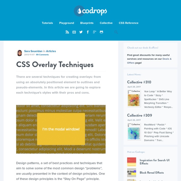 CSS Overlay Techniques