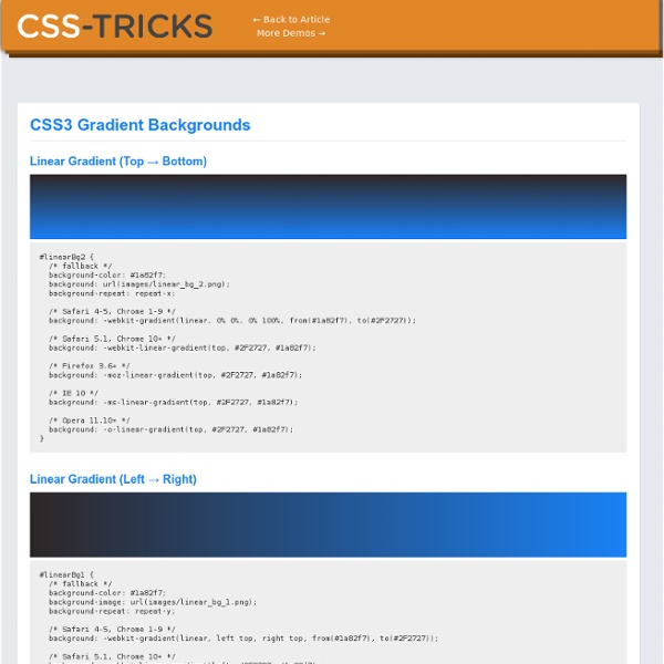 CSS3 Gradient background