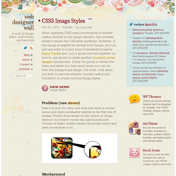 CSS3 Image Styles