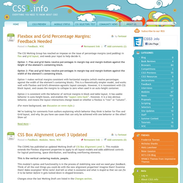 CSS3 . Info - All you ever needed to know about CSS3