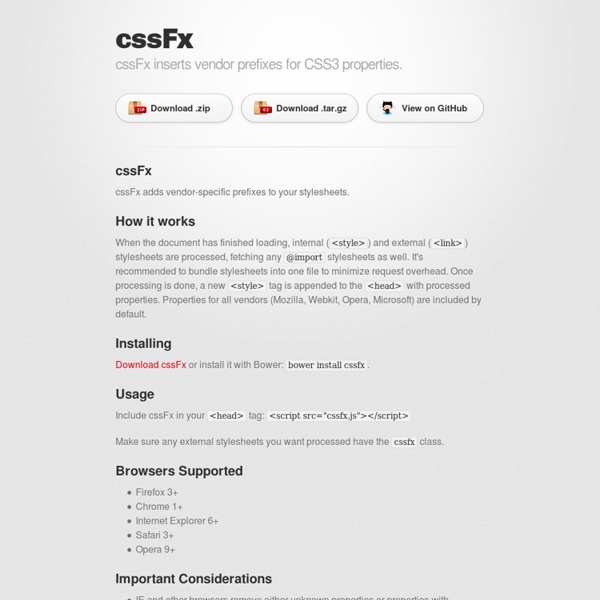 CssFx.js - CSS3 property polyfill - It's So Futuristic, Baby!