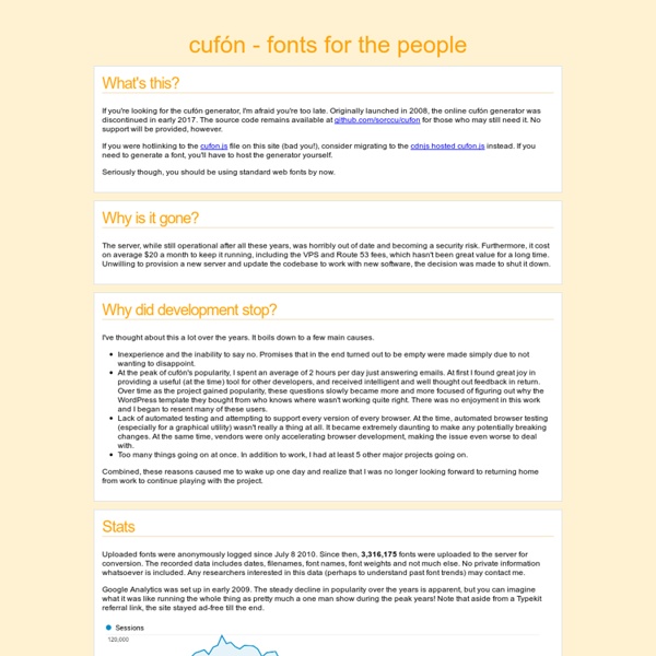 Cufón - fonts for the people