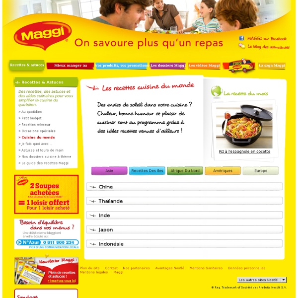 Asie - Cuisine du monde avec Maggi : recettes asiatiques, secrets, astuces…