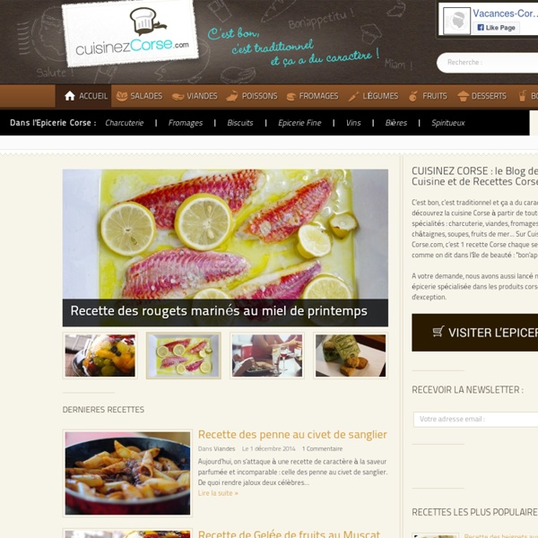 Cuisinez Corse, Blog de Cuisine et Recettes Corses