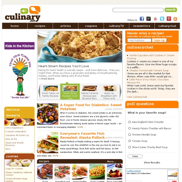 Culinary.net - Americas favorite recipes, and food articles