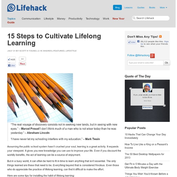 15 Steps to Cultivate Lifelong Learning