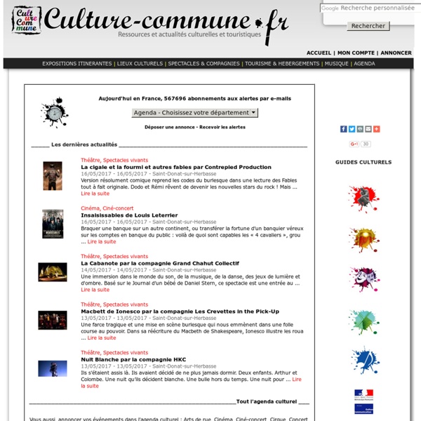 Ressources et actualités culturelles et touristiques des communes de France