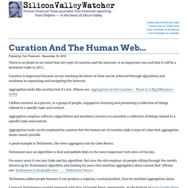 Curation And The Human Web...