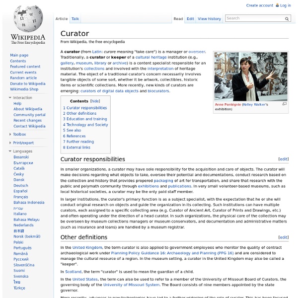 Curator - Wikipedia - en