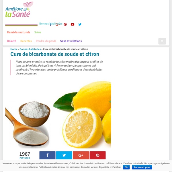 Cure de bicarbonate de soude et citron