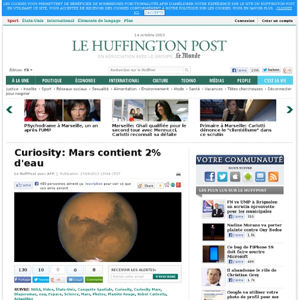 Mars contient 2% d'eau