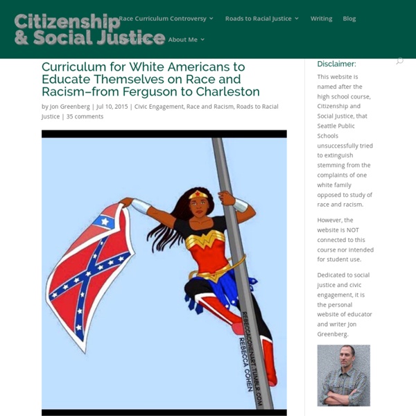 Curriculum for White Americans to Educate Themselves on Race and Racism–from Ferguson to Charleston