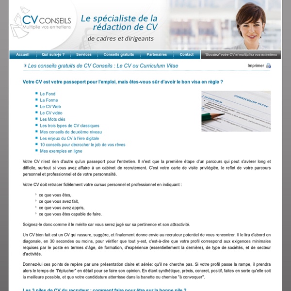 Faire son CV : Un professionnel vous aide ! | Pearltrees