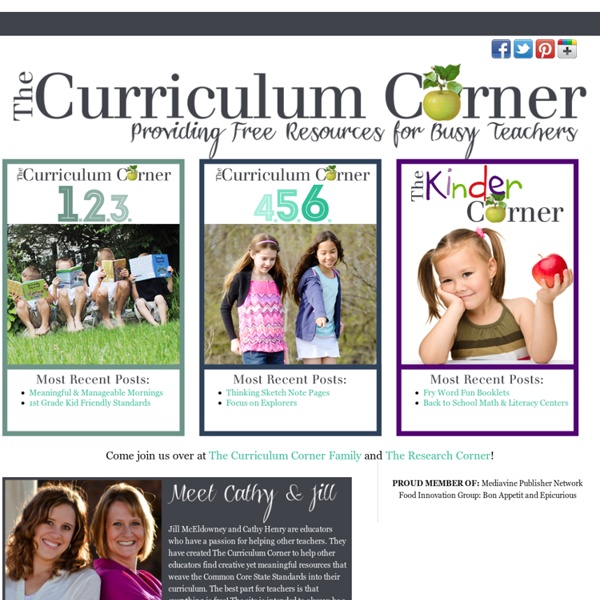 The Curriculum Corner: Weaving the common core into your daily curriculum