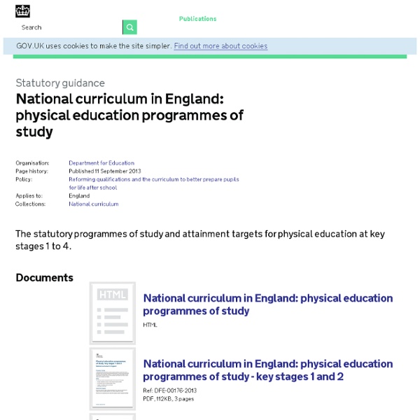 PE National Curriculum