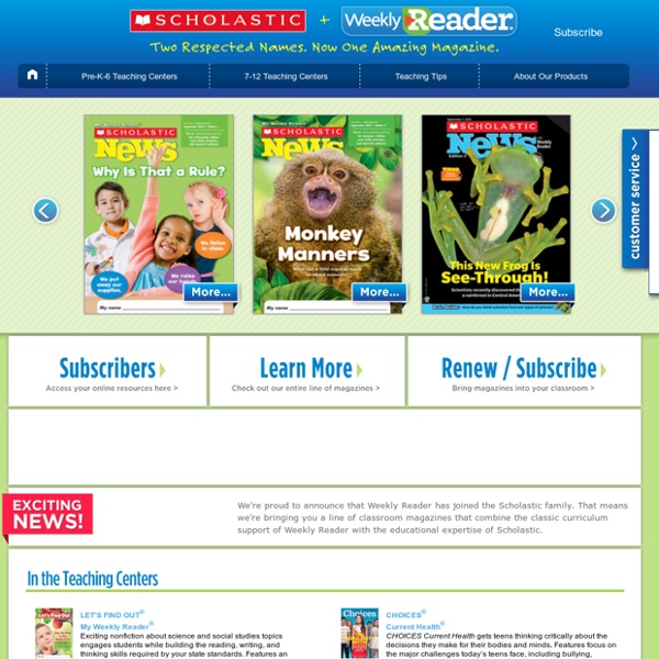 Weekly Reader: Curriculum-Rich Resources for Teachers