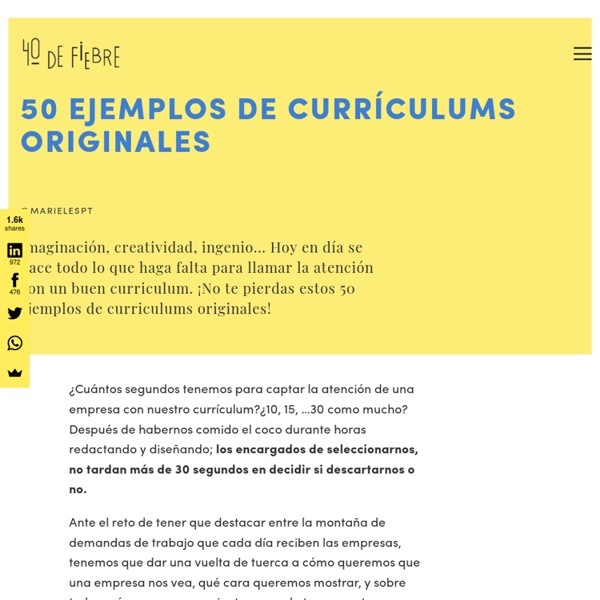 50 ejemplos de currículums originales