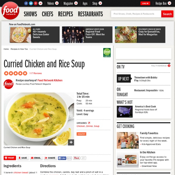 Curried Chicken and Rice Soup Recipe : Food Network Kitchens