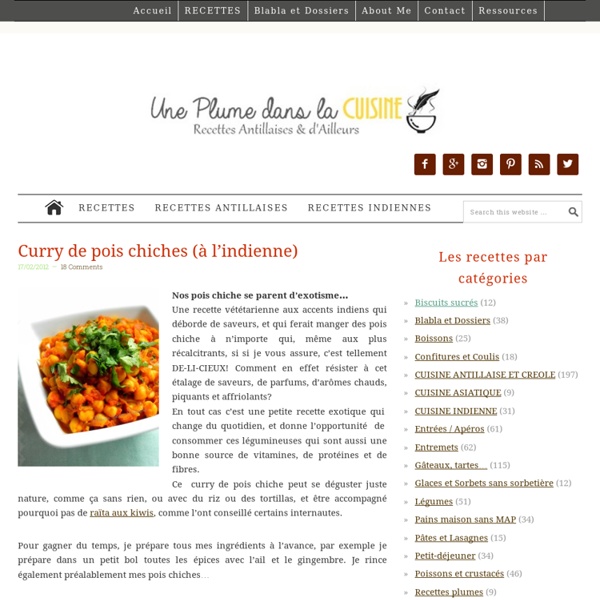 Curry de pois chiches (à l’indienne)