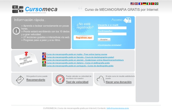 CURSO DE MECANOGRAFIA GRATIS VIA WEB