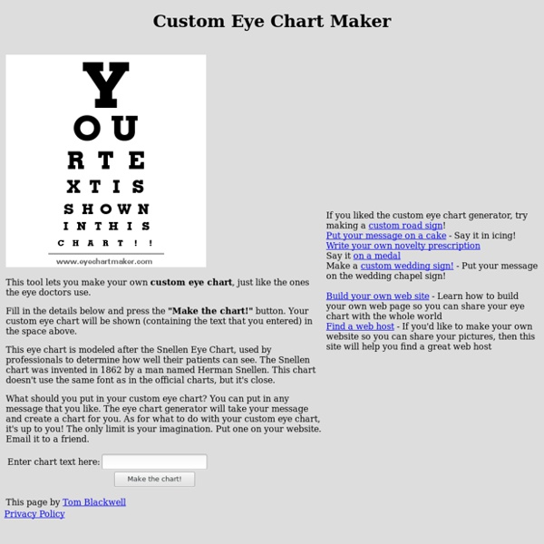 Custom Eye Chart Maker