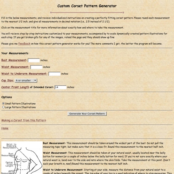 Custom Corset Pattern Generator